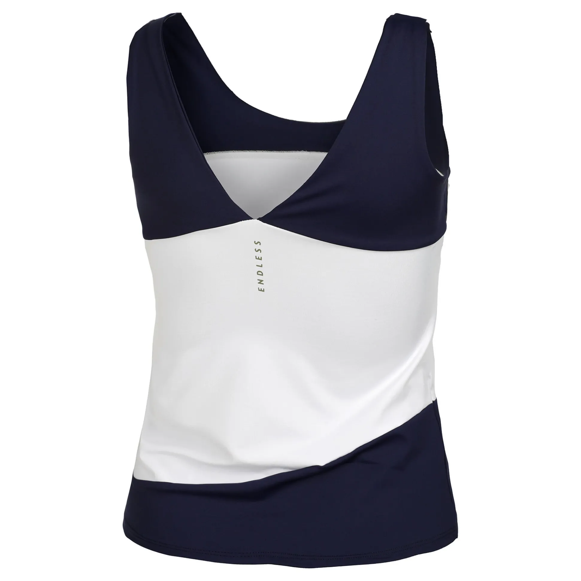Online Curve Tank Top Women - White, Dark Blue Tops