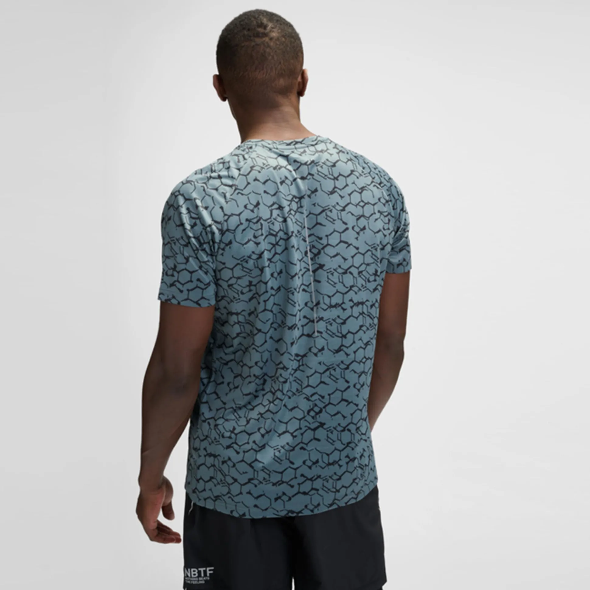 Shop Dopa Graphic Running Shirt Men - Dark Grey Running Clothing