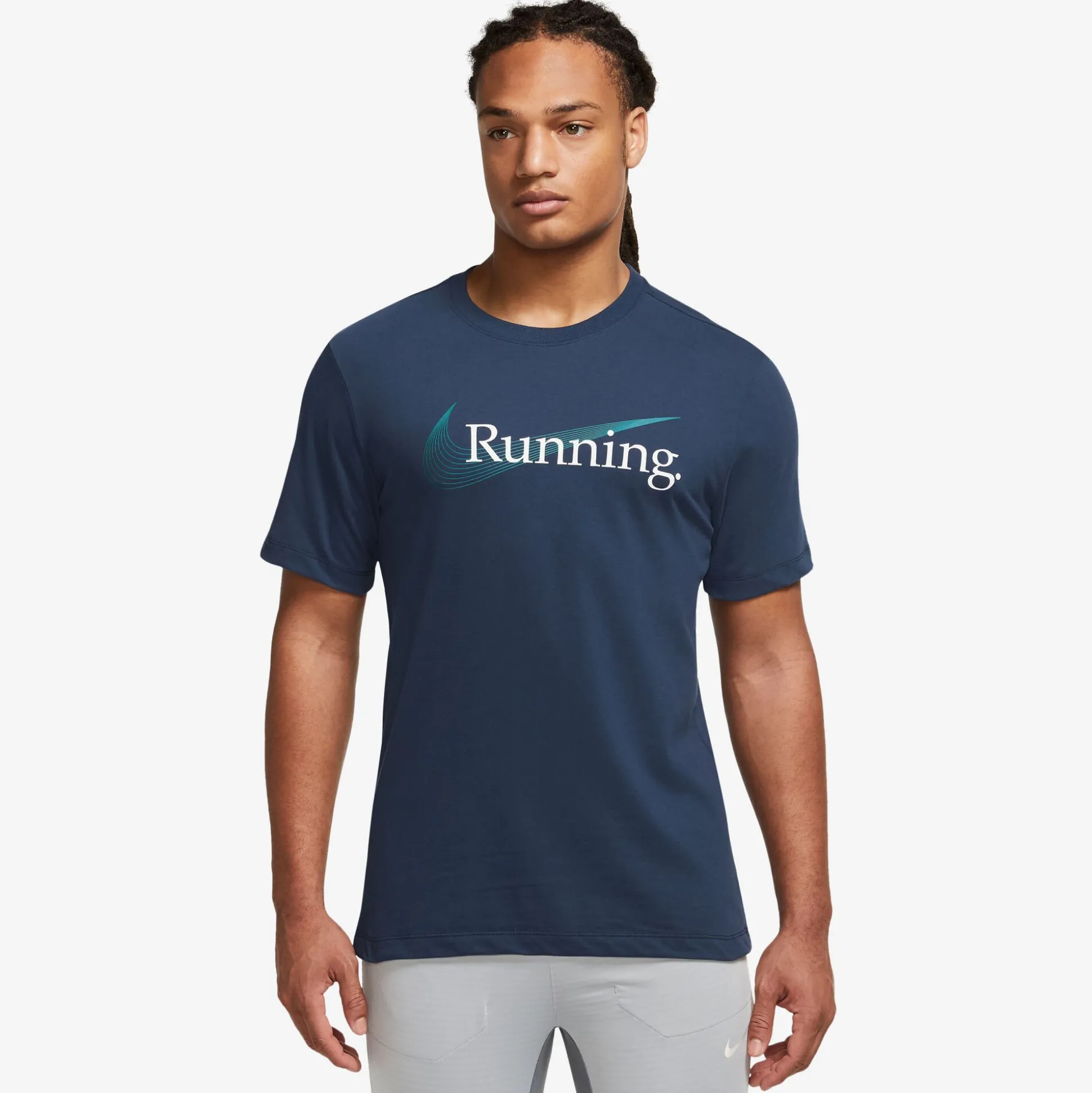 Best Dri-Fit Heritage Running Shirt Men - Dark Blue Running Clothing