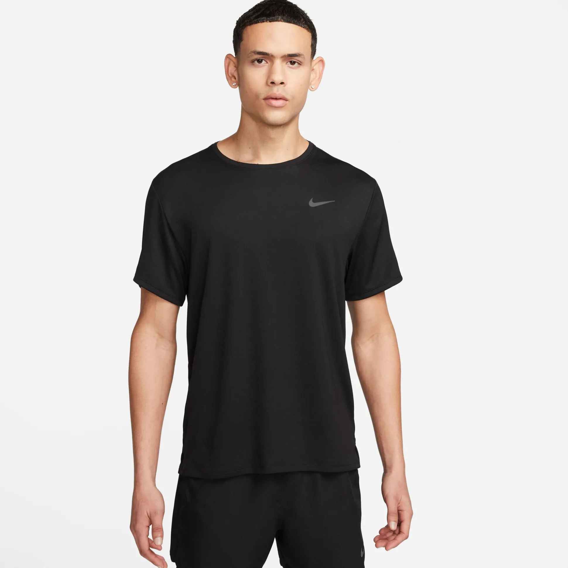 Online Dri-Fit Miler UV Running Shirt Men - Black, Grey Running Clothing