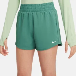 Best Sale Dri-Fit One Big Kids High-Waisted Woven Shorts Girls - Dark Green Shorts