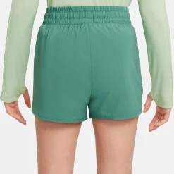 Best Sale Dri-Fit One Big Kids High-Waisted Woven Shorts Girls - Dark Green Shorts