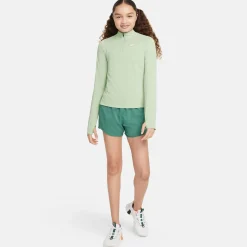 Best Sale Dri-Fit One Big Kids High-Waisted Woven Shorts Girls - Dark Green Shorts
