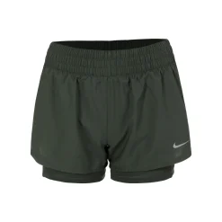 Shop Dri-Fit One 3in1 Shorts Women - Green, Silver Shorts