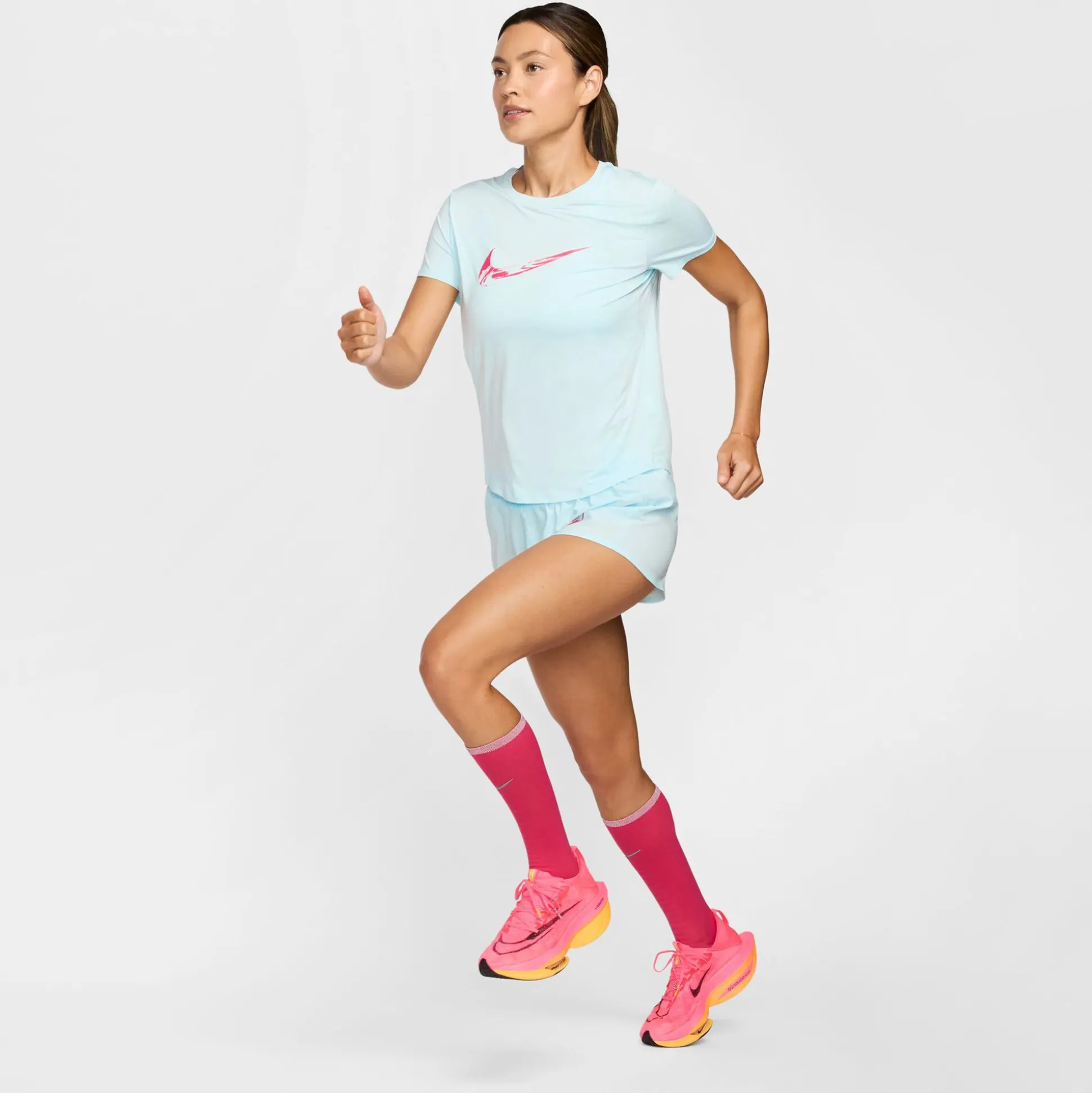 Sale Dri-Fit One Swoosh Running Shirt Women - Light Blue Running Clothing