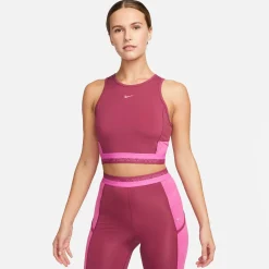 Hot Dri-Fit Performance Cropped Tank Top Women - Red, Pink Tops