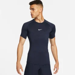 Online Dri-Fit Pro Tight Fitness T-Shirt Men - Dark Blue, White Shirts