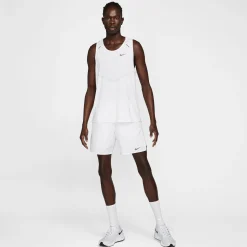 Shop Dri-Fit Rise 365 Tank Top Men - White, Silver Running Clothing|Tops