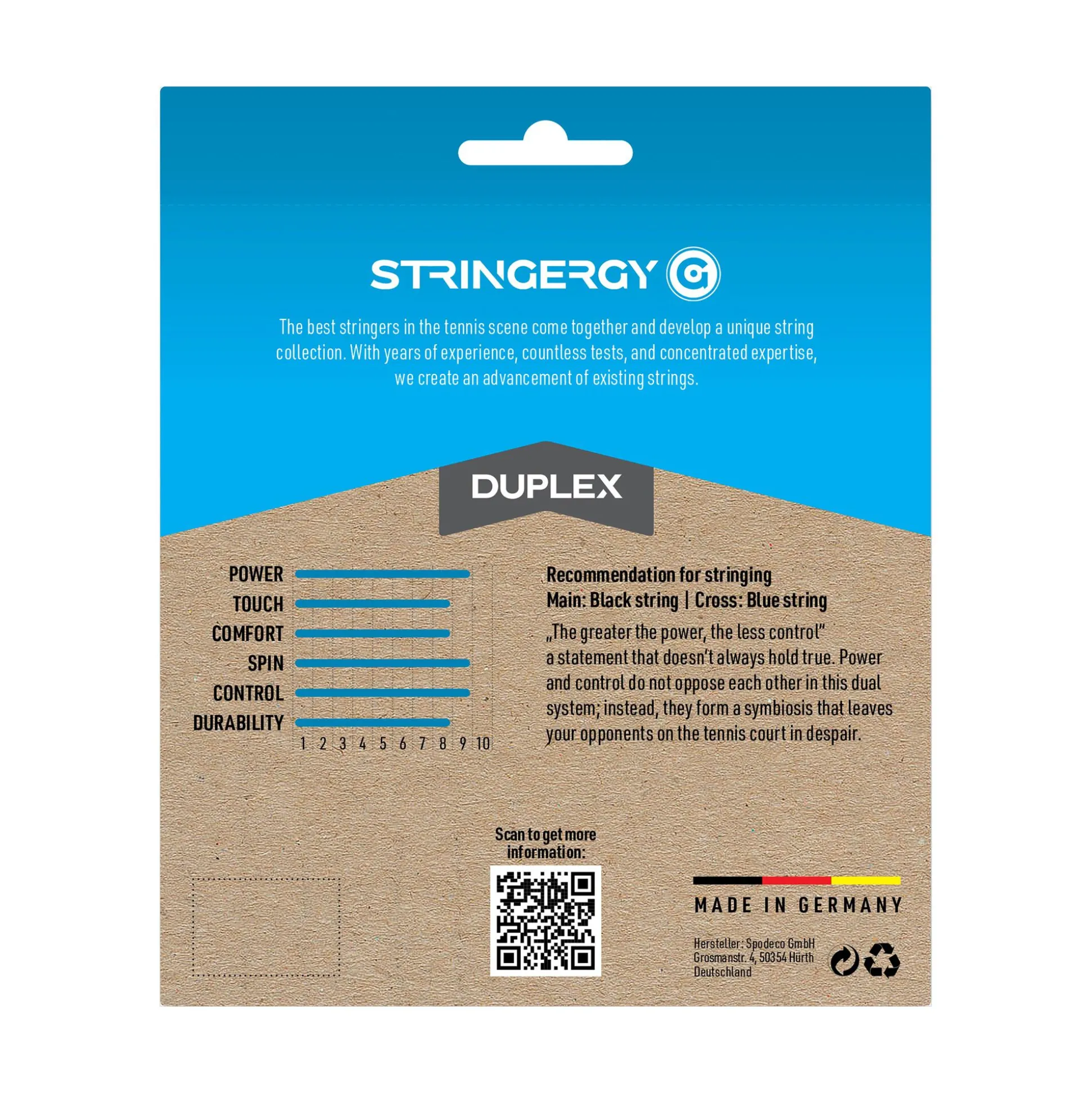 Discount Duplex String Set 2x 6m - Black, Blue String Sets