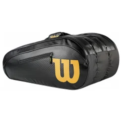 Shop Elite Racket Bag 15 Pack Special Edition - Black, Gold Racket Bags