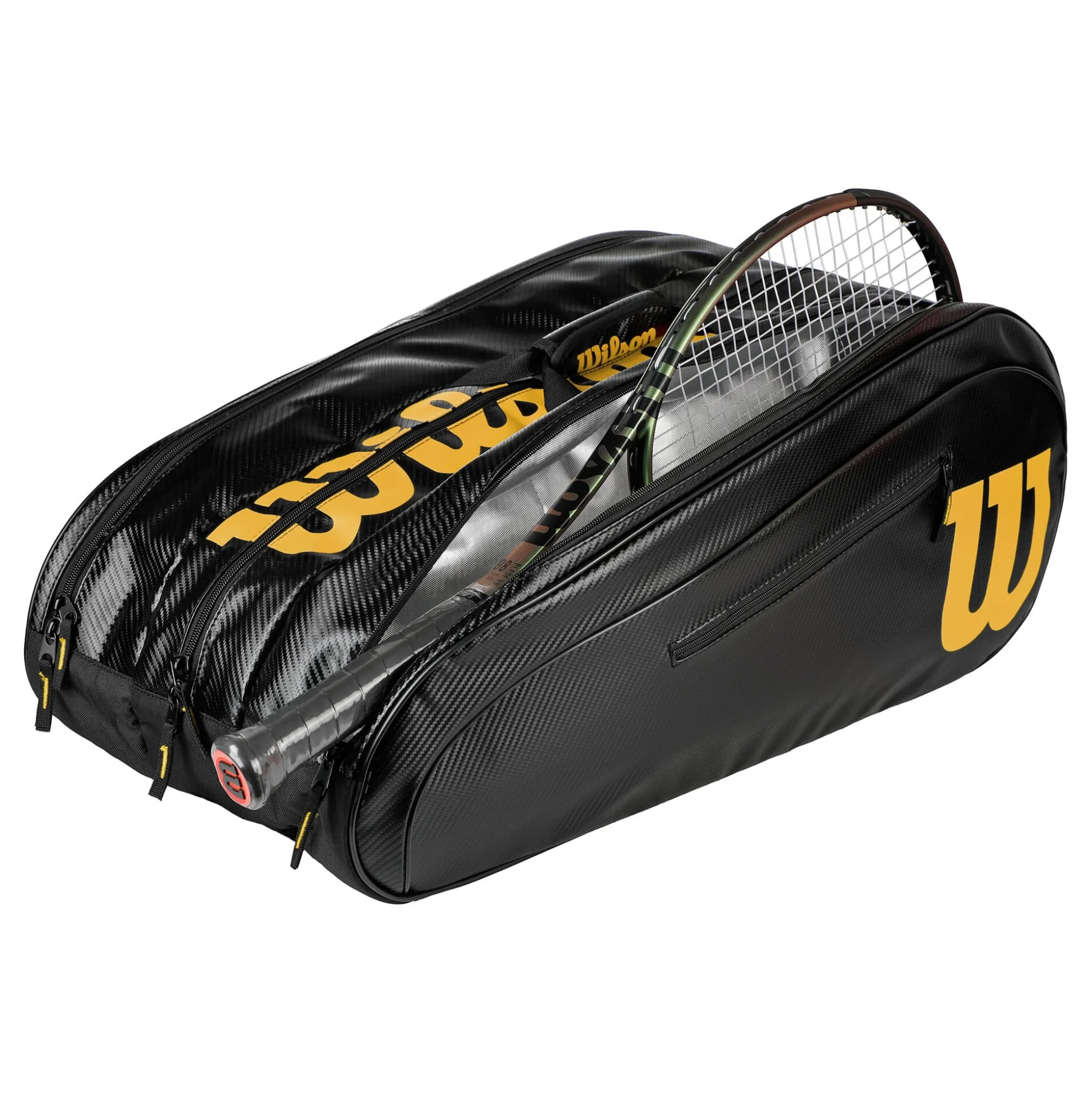 Shop Elite Racket Bag 15 Pack Special Edition - Black, Gold Racket Bags