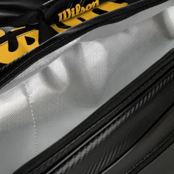 Shop Elite Racket Bag 15 Pack Special Edition - Black, Gold Racket Bags