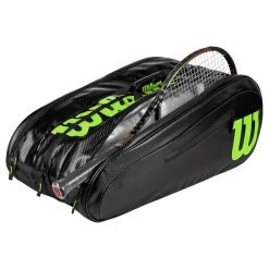 Clearance Elite Racket Bag 15 Pack Special Edition - Black, Lime Racket Bags