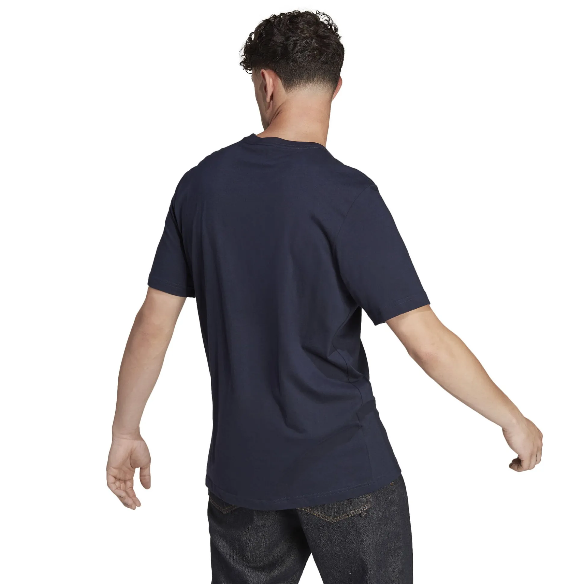 Best Essentials Single Jersey Embroidered Small Logo T-Shirt Men - Dark Blue Shirts
