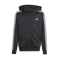 Hot Essentials 3-Stripes Full-Zip Hoodie Boys - Black, White Jackets