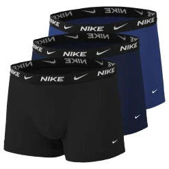 Fashion Everyday Cotton Strech Trunk Boxer Shorts 3 Pack Men - Dark Blue, Blue Underwear