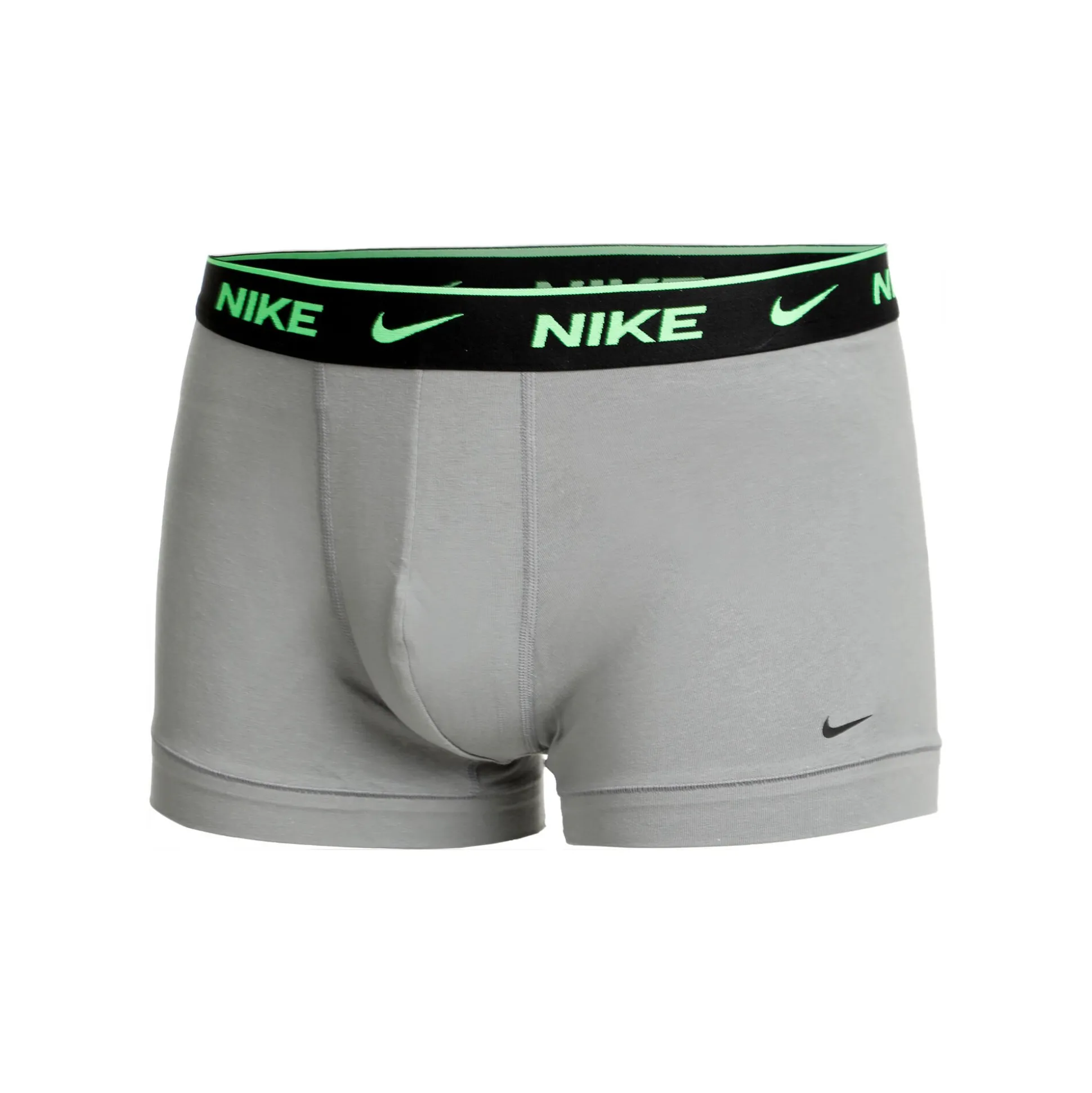 Cheap Everyday Cotton Stretch Trunk Boxer Shorts 3 Pack Men - Grey, Neon Green Underwear