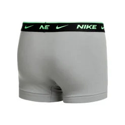 Cheap Everyday Cotton Stretch Trunk Boxer Shorts 3 Pack Men - Grey, Neon Green Underwear