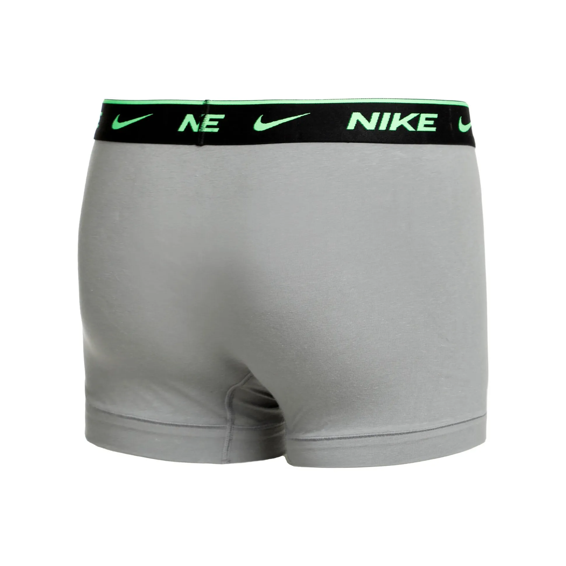 Cheap Everyday Cotton Stretch Trunk Boxer Shorts 3 Pack Men - Grey, Neon Green Underwear