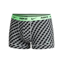 Cheap Everyday Cotton Stretch Trunk Boxer Shorts 3 Pack Men - Grey, Neon Green Underwear