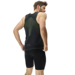 Shop Exceleration OW Sleeveless Running Shirt Men - Black, Green Running Clothing|Tops