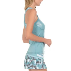 Fashion Feelin Mesh With Bra Tank Top Women - Turquoise, Multicoloured Tops