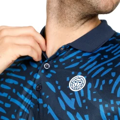 Hot Fingerprint Polo Men - Dark Blue, Blue Shirts