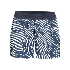 Shop Fingerprint Printed 2in1 Shorts Women - Dark Blue, White Shorts