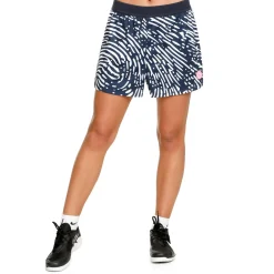 Shop Fingerprint Printed 2in1 Shorts Women - Dark Blue, White Shorts