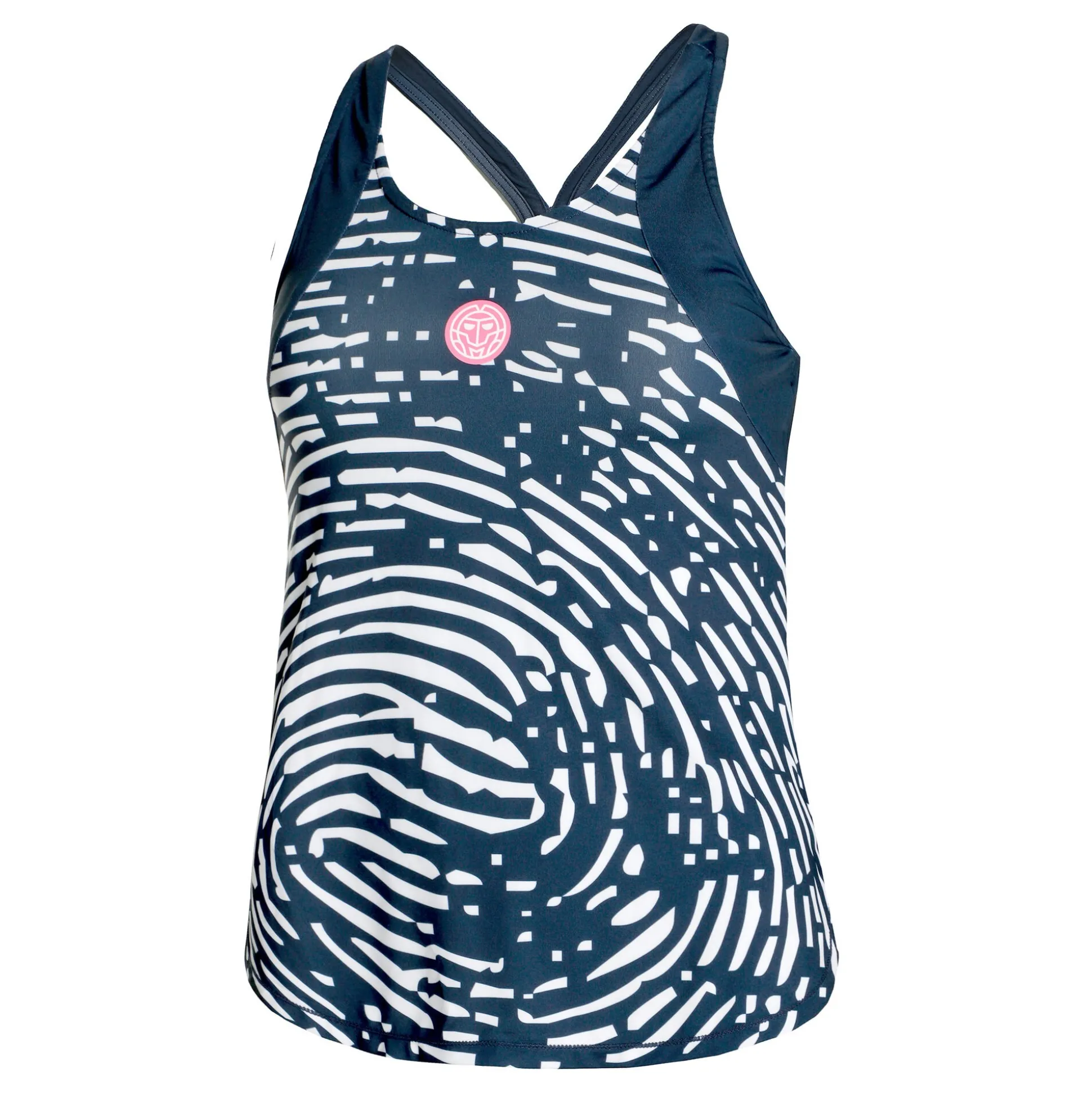 Fashion Fingerprint Tank Top Women - Dark Blue, White Tops