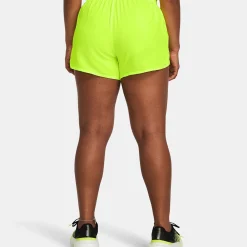 Hot Fly By Shorts Women - Neon Yellow Running Clothing|Shorts