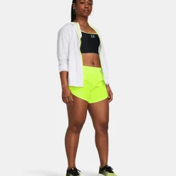 Hot Fly By Shorts Women - Neon Yellow Running Clothing|Shorts