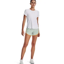 Store Fly-By Elite 3in Shorts Women - Green, Orange Running Clothing|Shorts