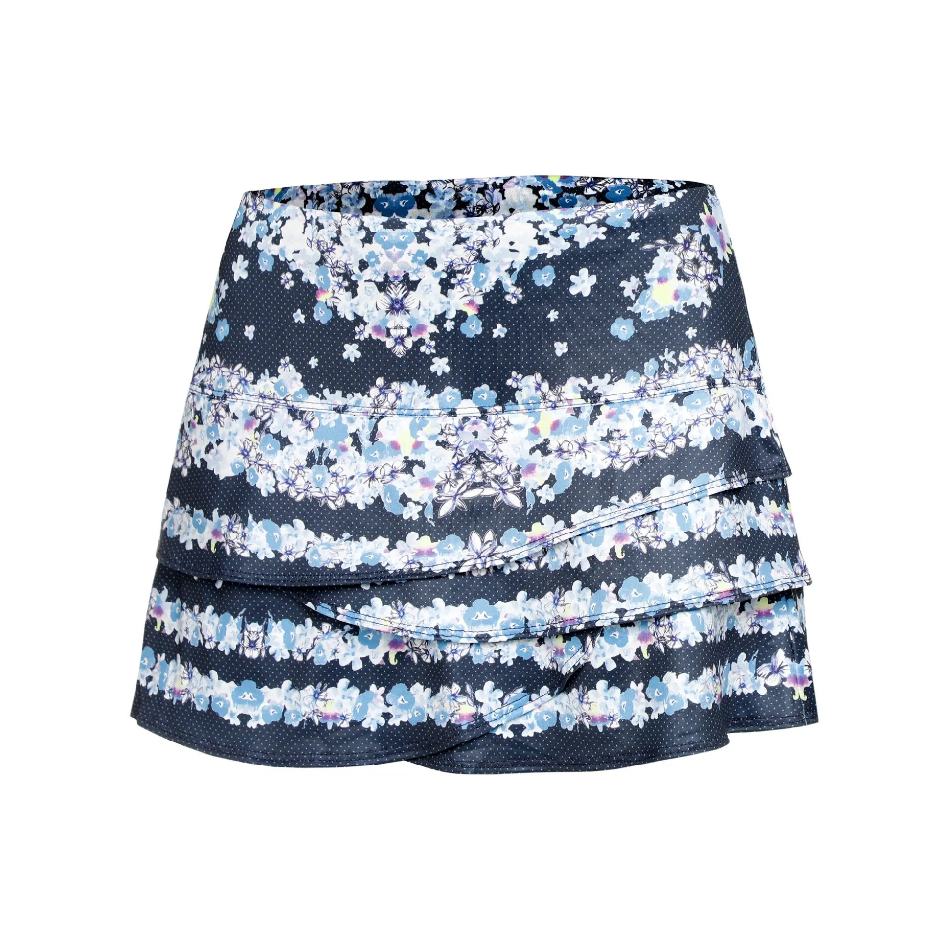 New Forget Me Not Scallop Skirt Women - Blue, White Skirts