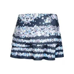 New Forget Me Not Scallop Skirt Women - Blue, White Skirts