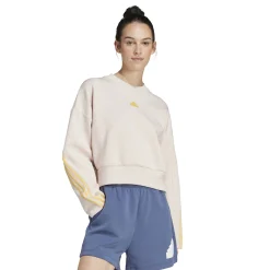 Discount Future Icon 3 Stripes Sweatshirt Women - Beige, Yellow Hoodies & Sweaters