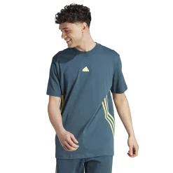 Online Future Icon 3 Stripes T-Shirt Men - Dark Grey, Lime Shirts