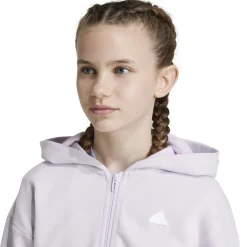 Clearance Future Icon 3Stripes Zip Hoodie Girls - Lilac, White Jackets