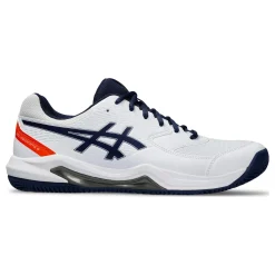 Hot Gel-Dedicate 8 Clay Court Shoe Men - White, Dark Blue Clay Court Shoes