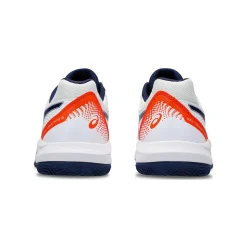 Hot Gel-Dedicate 8 Clay Court Shoe Men - White, Dark Blue Clay Court Shoes