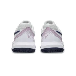 Best Sale Gel-Dedicate 8 Clay Court Shoe Women - White, Dark Blue Clay Court Shoes
