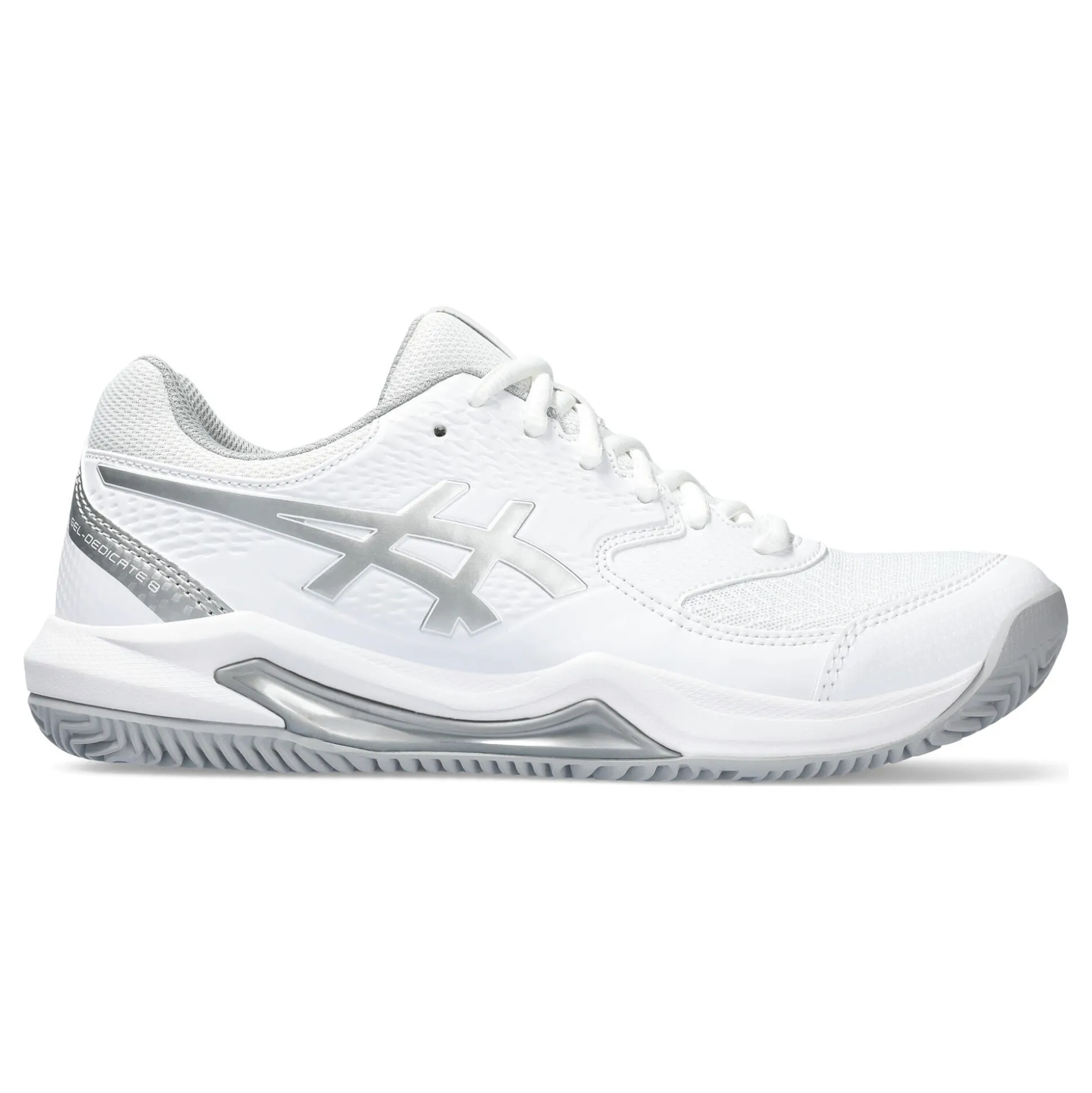Flash Sale Gel-Dedicate 8 CLY Clay Court Shoe Men - White, Silver Clay Court Shoes
