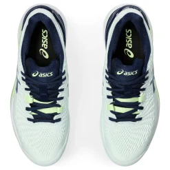 Cheap Gel-Resolution 9 Clay Court Shoe Women - Mint, Dark Blue Clay Court Shoes