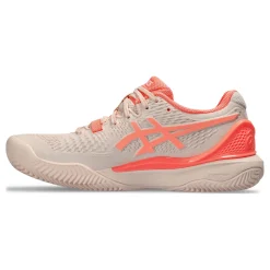 Clearance Gel-Resolution 9 Clay Court Shoe Women - Apricot, Coral Clay Court Shoes