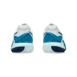 Outlet Gel-Resolution 9 Clay Court Shoe Women - White, Blue Clay Court Shoes