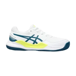 Flash Sale Gel-Resolution 9 GS Clay Court Shoe Kids - White, Petrol Clay Court Shoes