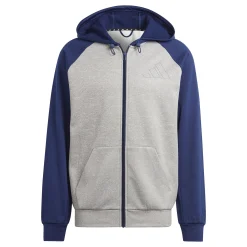Cheap GG Big Logo Zip Hoodie Men - Grey, Dark Blue Jackets