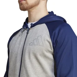 Cheap GG Big Logo Zip Hoodie Men - Grey, Dark Blue Jackets