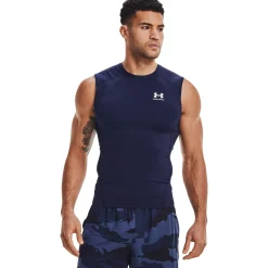 Shop Heatgear Comp Tank Top Men - Dark Blue, White Tops