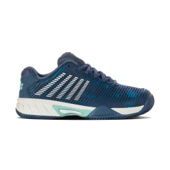 Cheap Hypercourt Express 2 Clay Court Shoe Kids - Petrol, White Clay Court Shoes